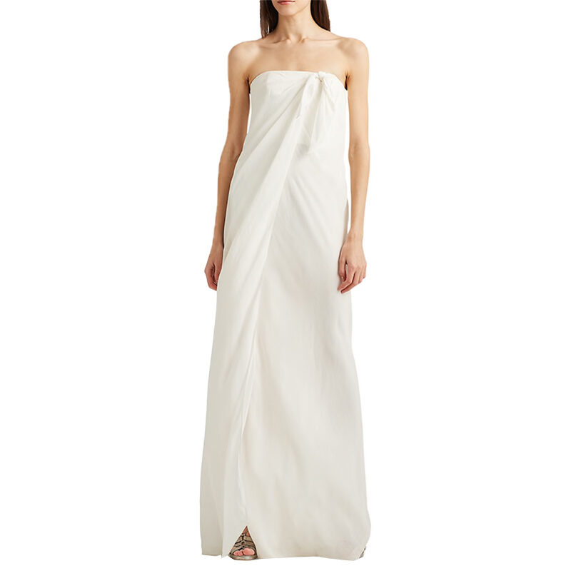 Ralph Lauren Collection - Brigitta Tie-Knot Strapless Linen Voile Gown