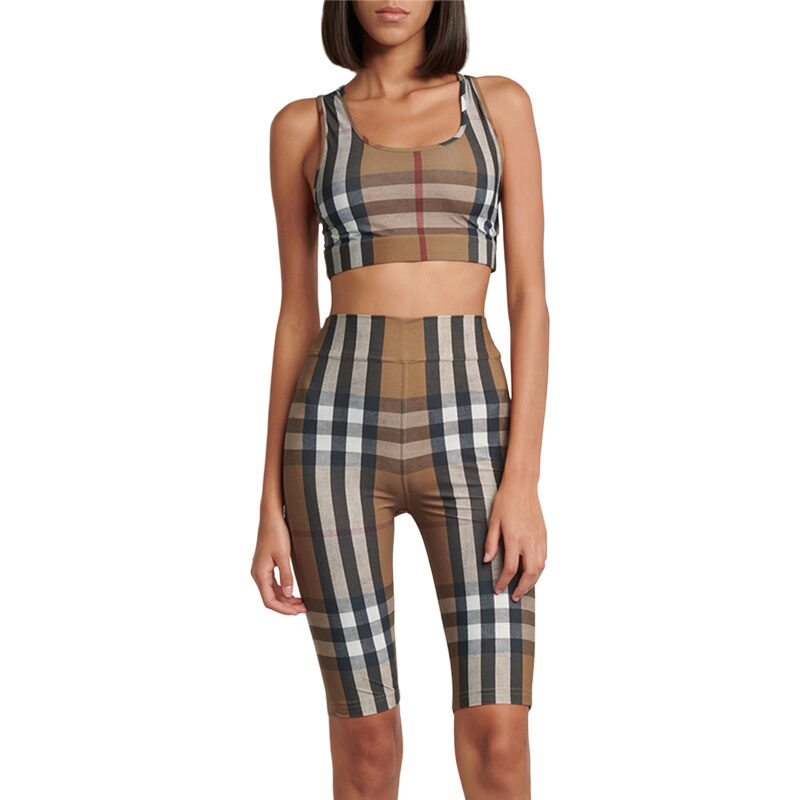 Burberry - Checked Biker Shorts