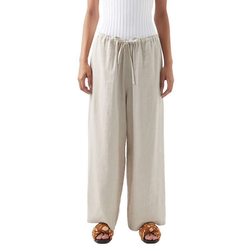 Raey - Drawstring-Waist Linen-Blend Chino Trousers