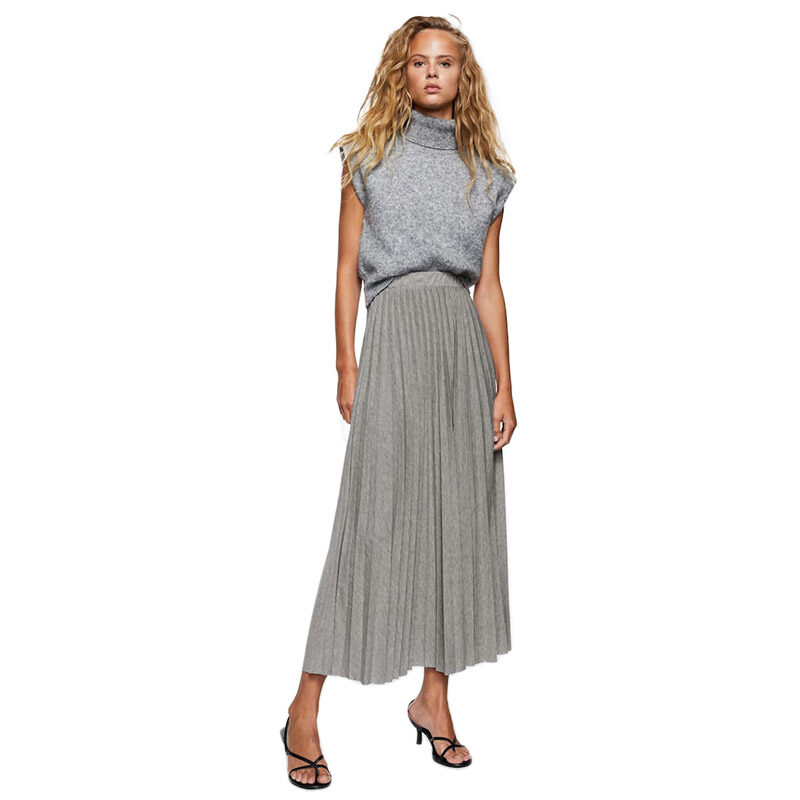 Mango  - Pleated Midi Skirt