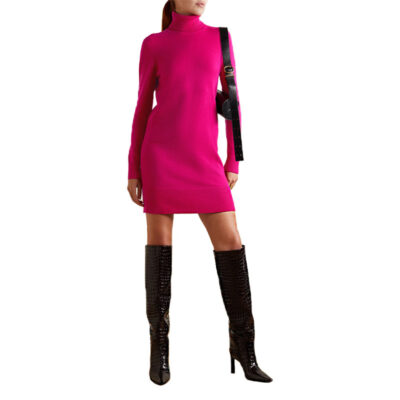 Michael Kors Collection - Kaia Ribbed Cashmere Turtleneck Dress