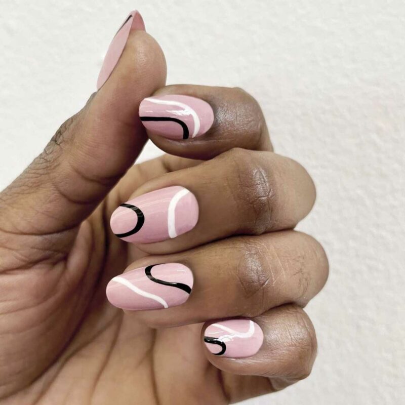 Squiggly Lines - Moxie + Absolute Black + Absolute White