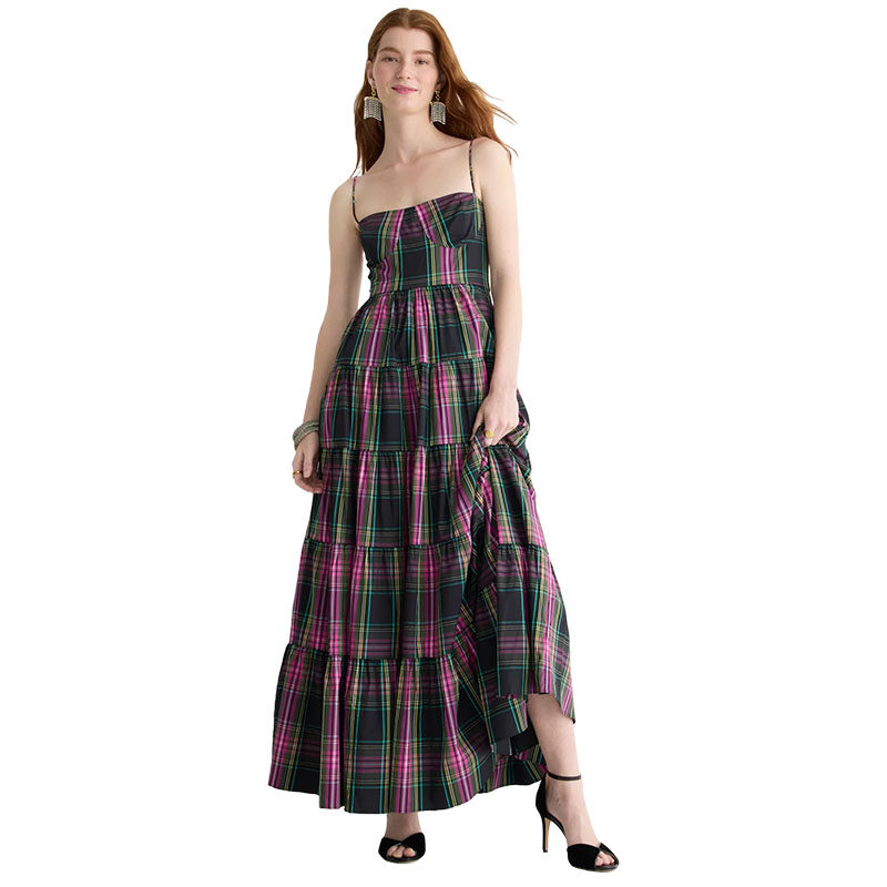 J.Crew - Tiered Taffeta Maxi Dress