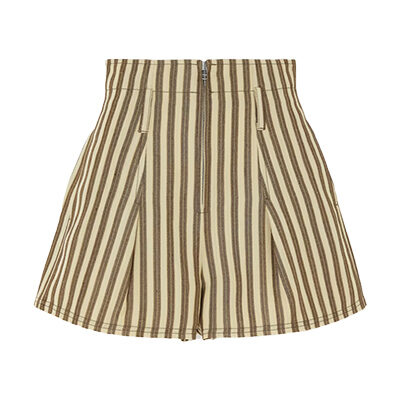 Jacquemus - Santon Pleated Striped Woven Shorts