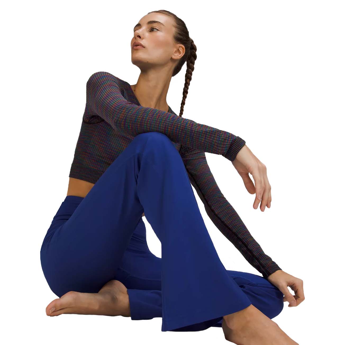 TWIST FLARE PANTS - LAGOON