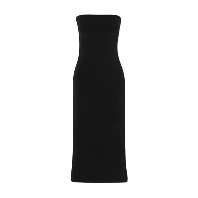 Alaïa - Strapless Terry Midi Dress