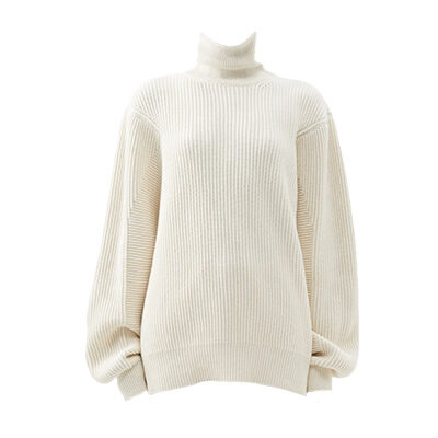 Raey - Roll-Neck Ribbed Cotton and Cashmere Blend Sweater