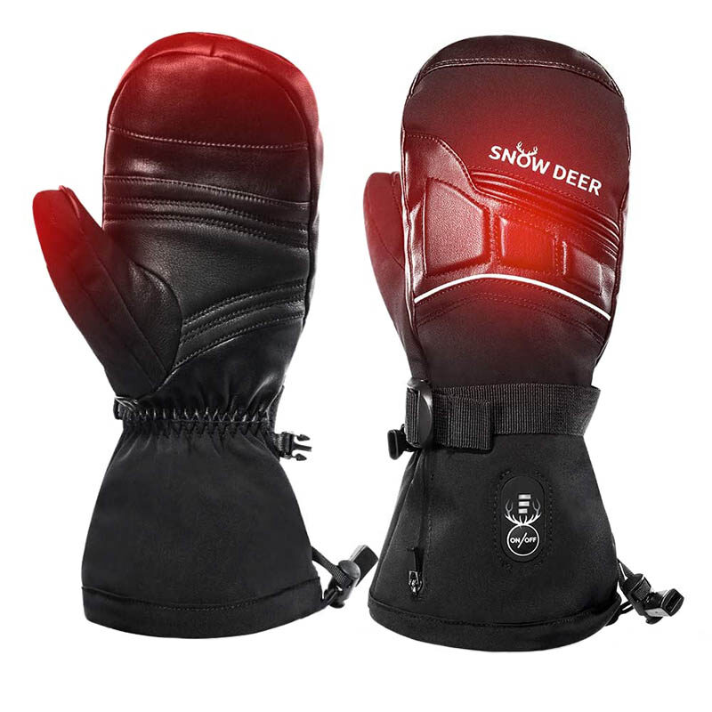 Snow Deer - Heated Mittens