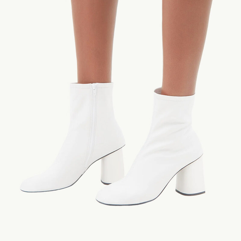 Balenciaga - Glove 80 Inverted-Heel Leather Ankle Boots