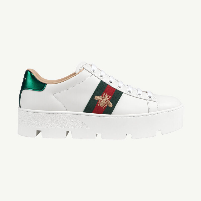 Gucci - Ace Embroidered Platform Sneakers