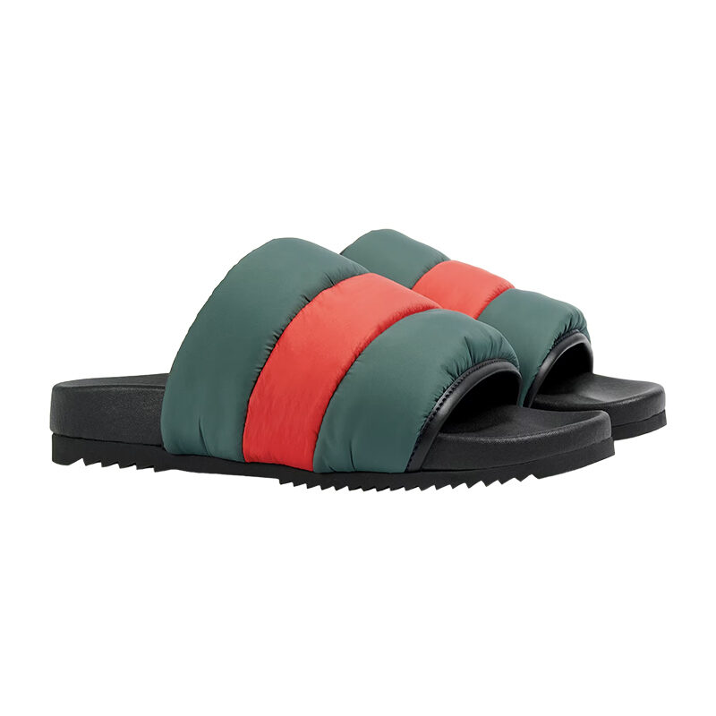 Gucci - Padded Web Slide Sandal