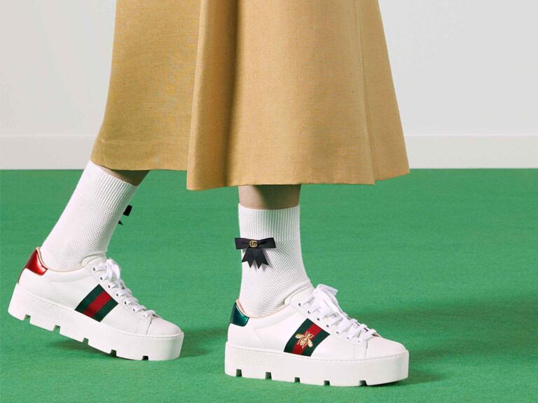 Unisex White Platform Skate Sneakers