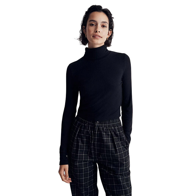 Madewell - Ribbed Supercrop Turtleneck Top