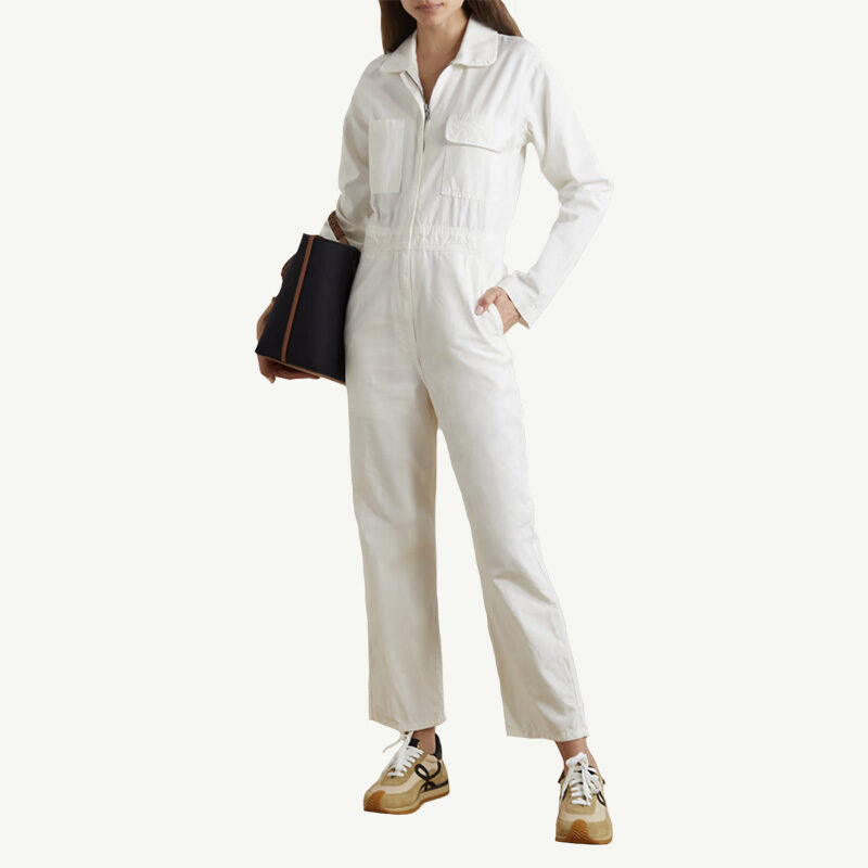 Rivet Utility  - Net Sustain Looker Cotton-Canvas Jumpsuit