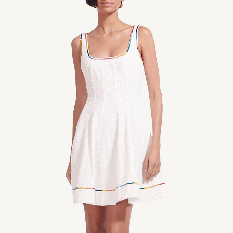 Staud - Wells Embroidered Mini Dress