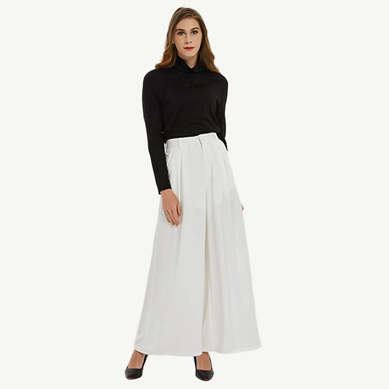 Tronjori - Women High Waist Casual Wide Leg Long Palazzo Pants