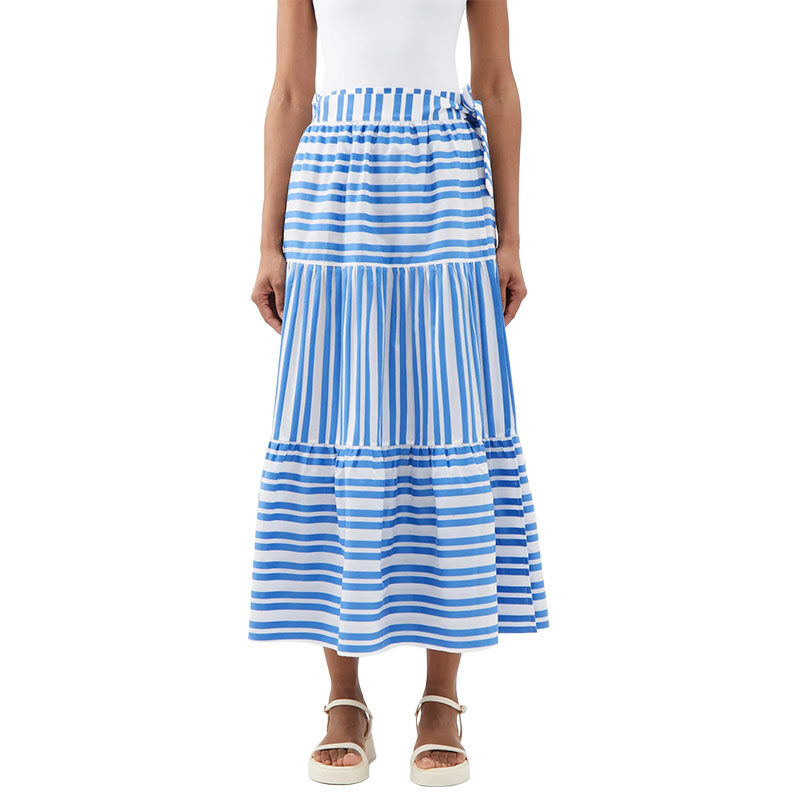 Eres - Fortuna Stripe-Jacquard Cotton Midi Skirt