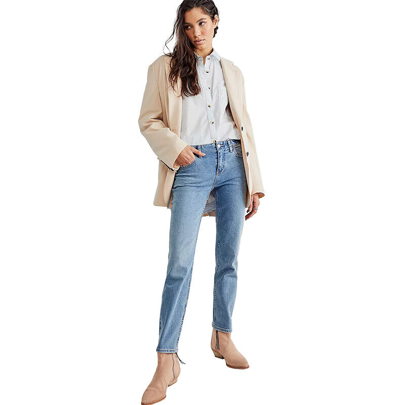 Free People  - Evie Low Rise Slim Straight Jeans