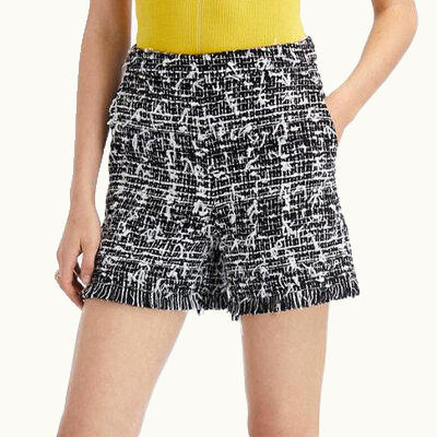 Oscar de la Renta - Eyelash Tweed Wide Leg Shorts