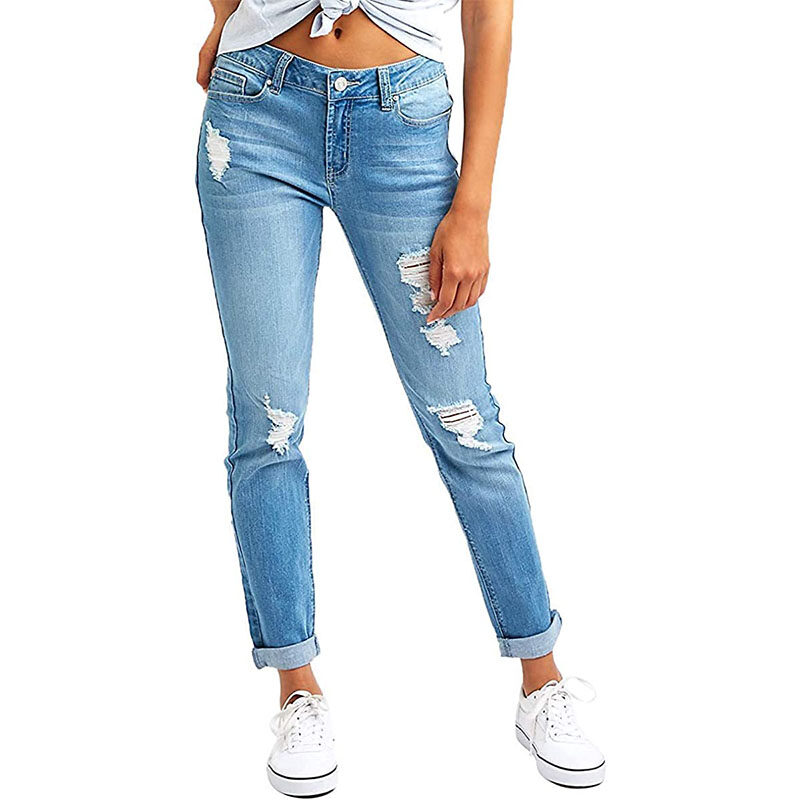 Resfeber - Ripped Boyfriend Jeans Cute Distressed Jeans