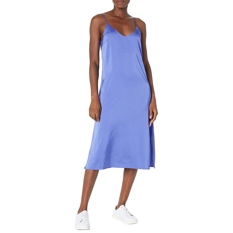 The Drop - Ana Silky V-Neck Midi Dress