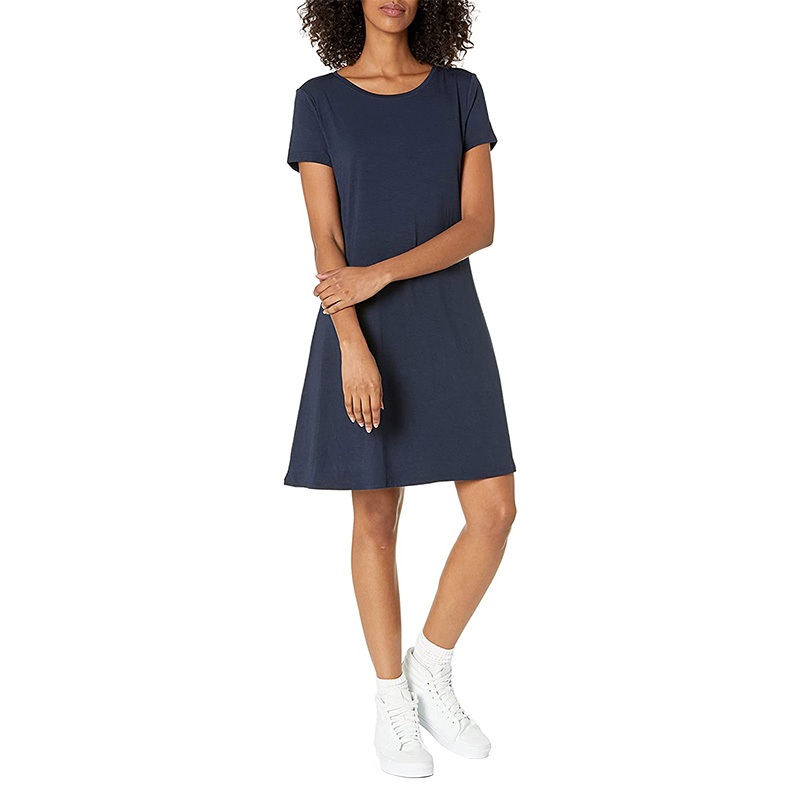 Amazon Essentials - Short-Sleeve Scoop Neck Swing Dress