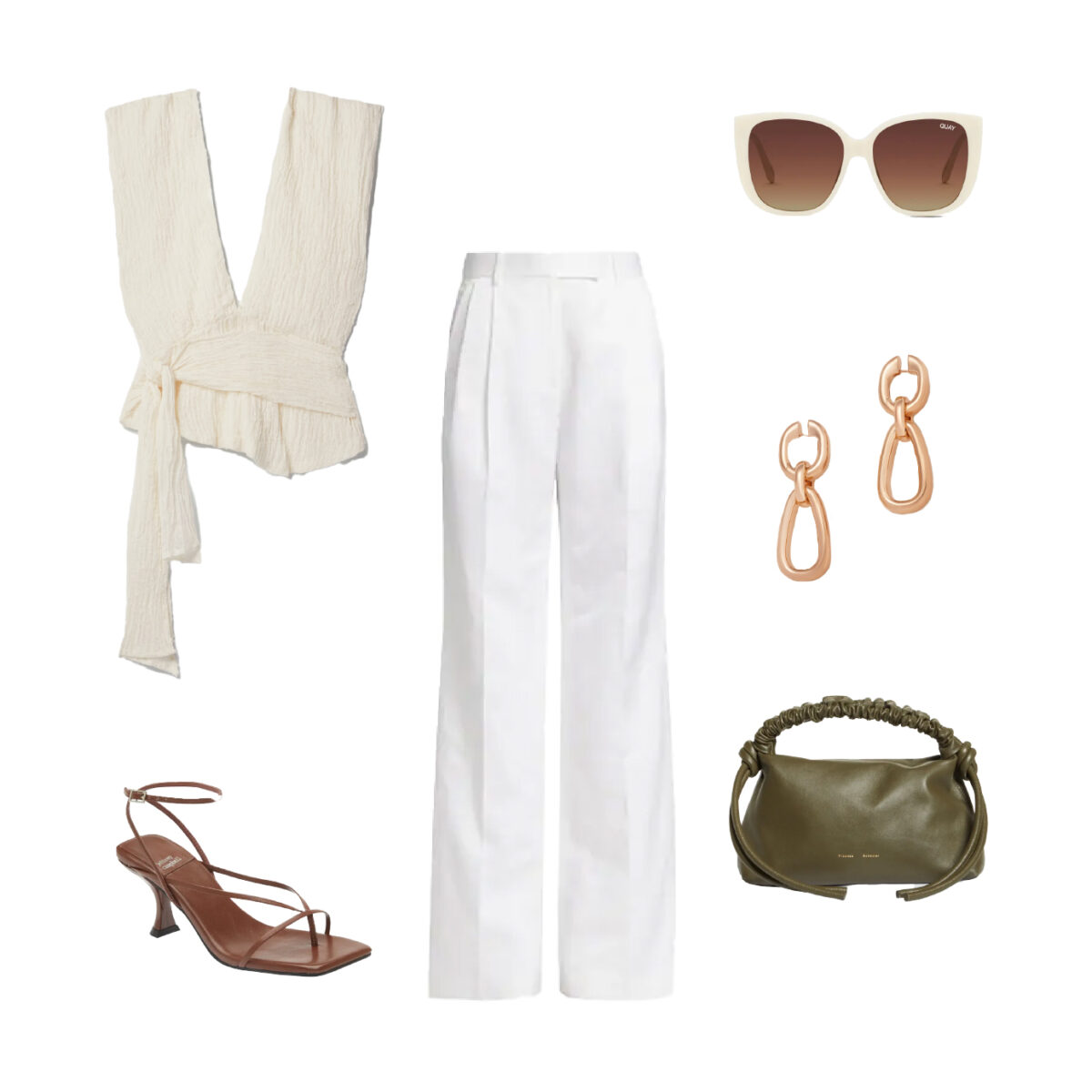 2. Classic White Pants - Outfit Items