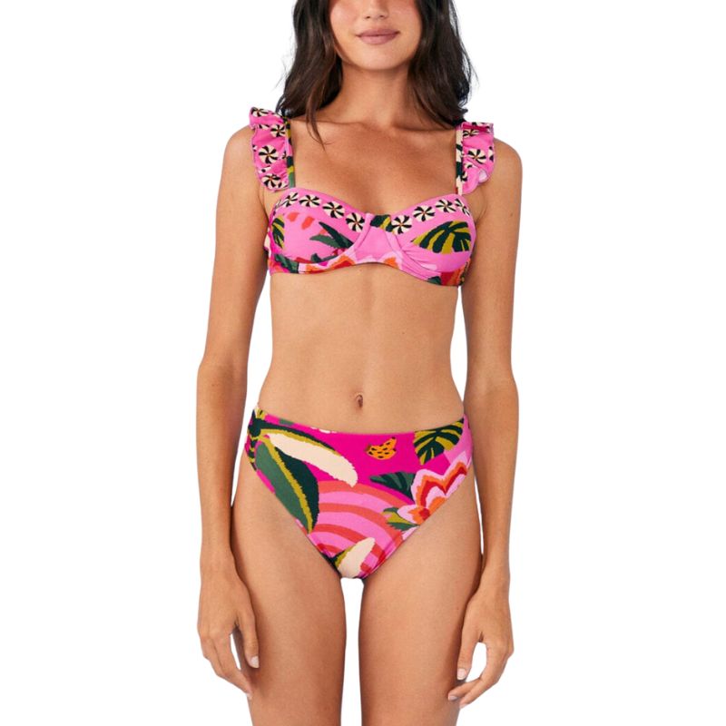 Farm Rio  - Pink Leopard Forest Underwire Bikini Top