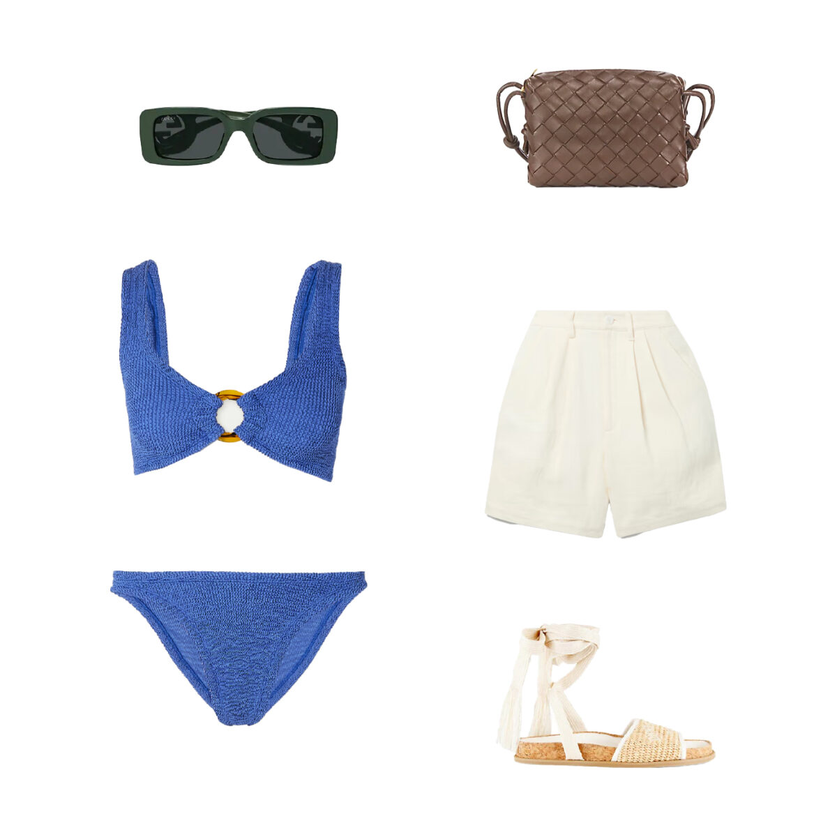 2. Beach Cool with Pleated Shorts - Outfit Items