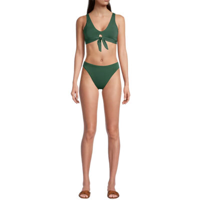 Ocevara - Black And Green Rocky Point V-Neck Bikini Set main image 0